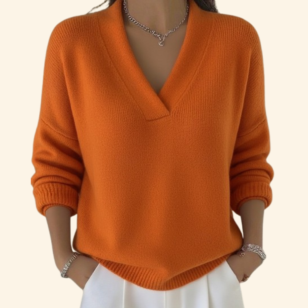 Ophira | Women’s V-Neck Sweater with Relaxed Fit