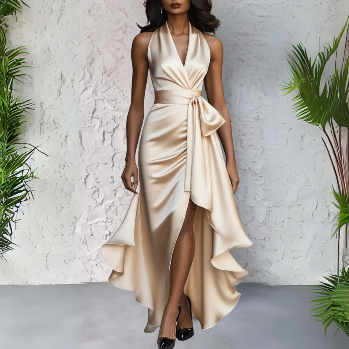 Ottavia | Women’s Wrap Maxi Dress with Tie