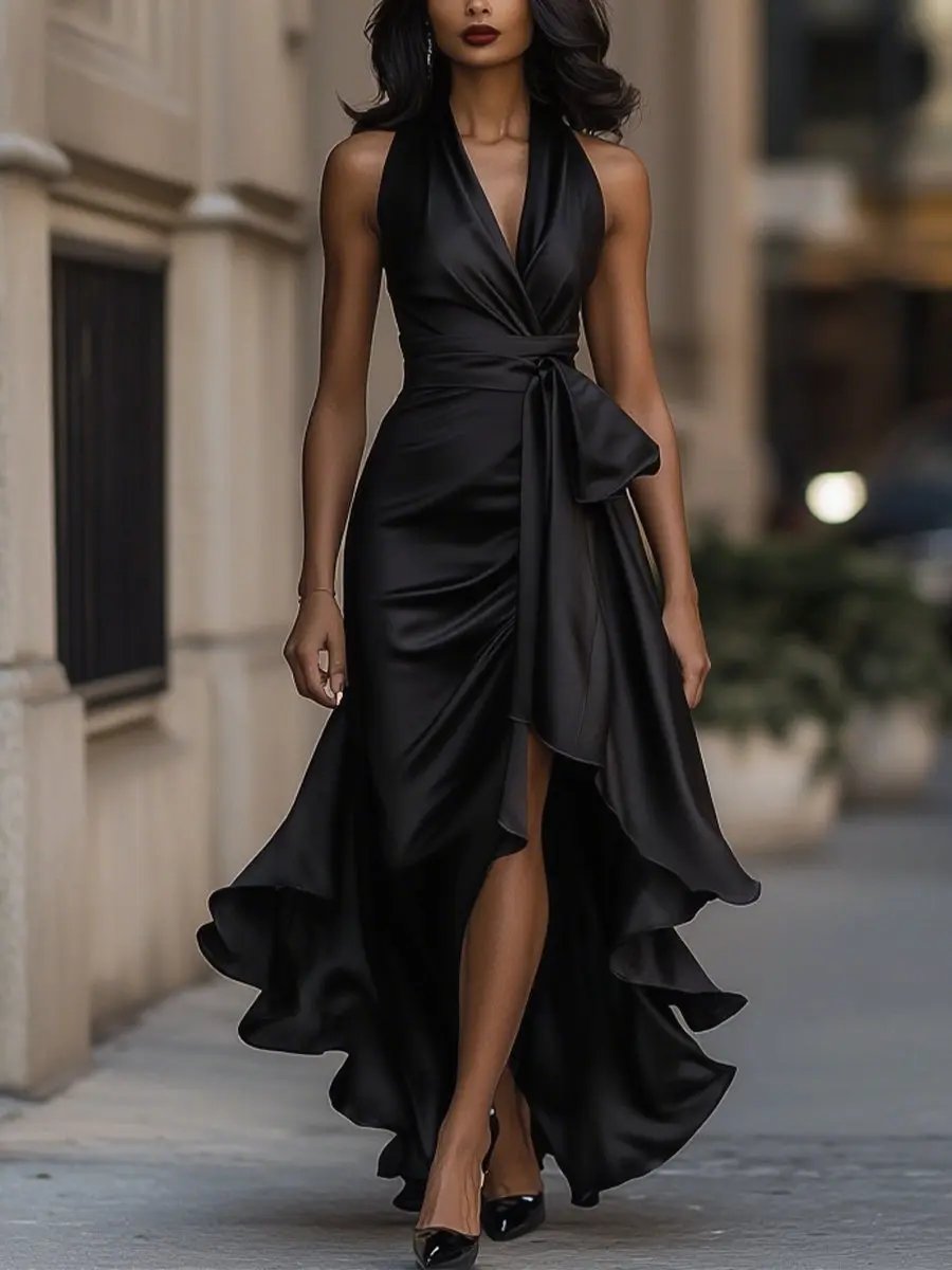 Ottavia | Women’s Wrap Maxi Dress with Tie