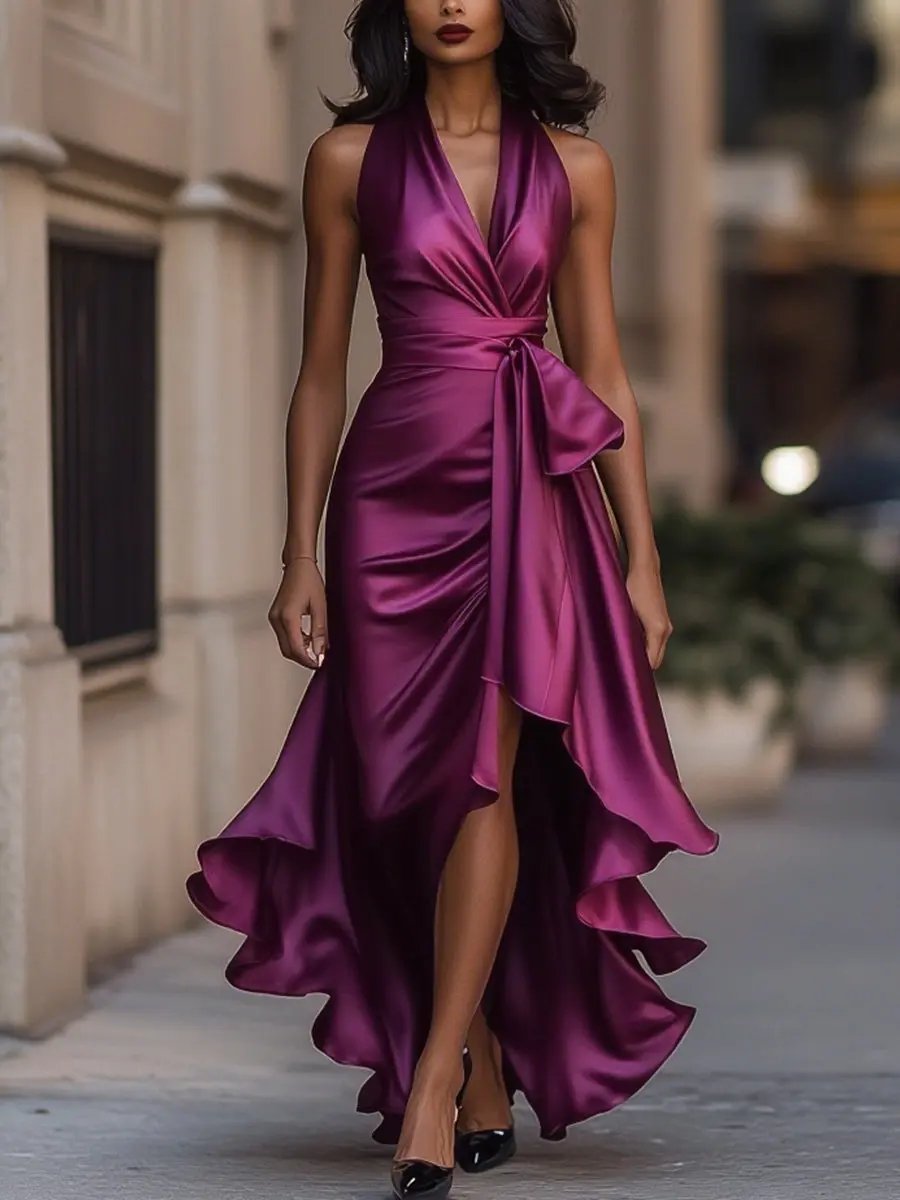 Ottavia | Women’s Wrap Maxi Dress with Tie