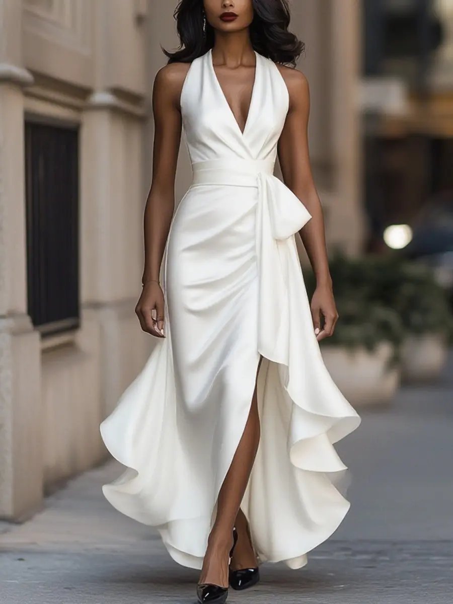 Ottavia | Women’s Wrap Maxi Dress with Tie