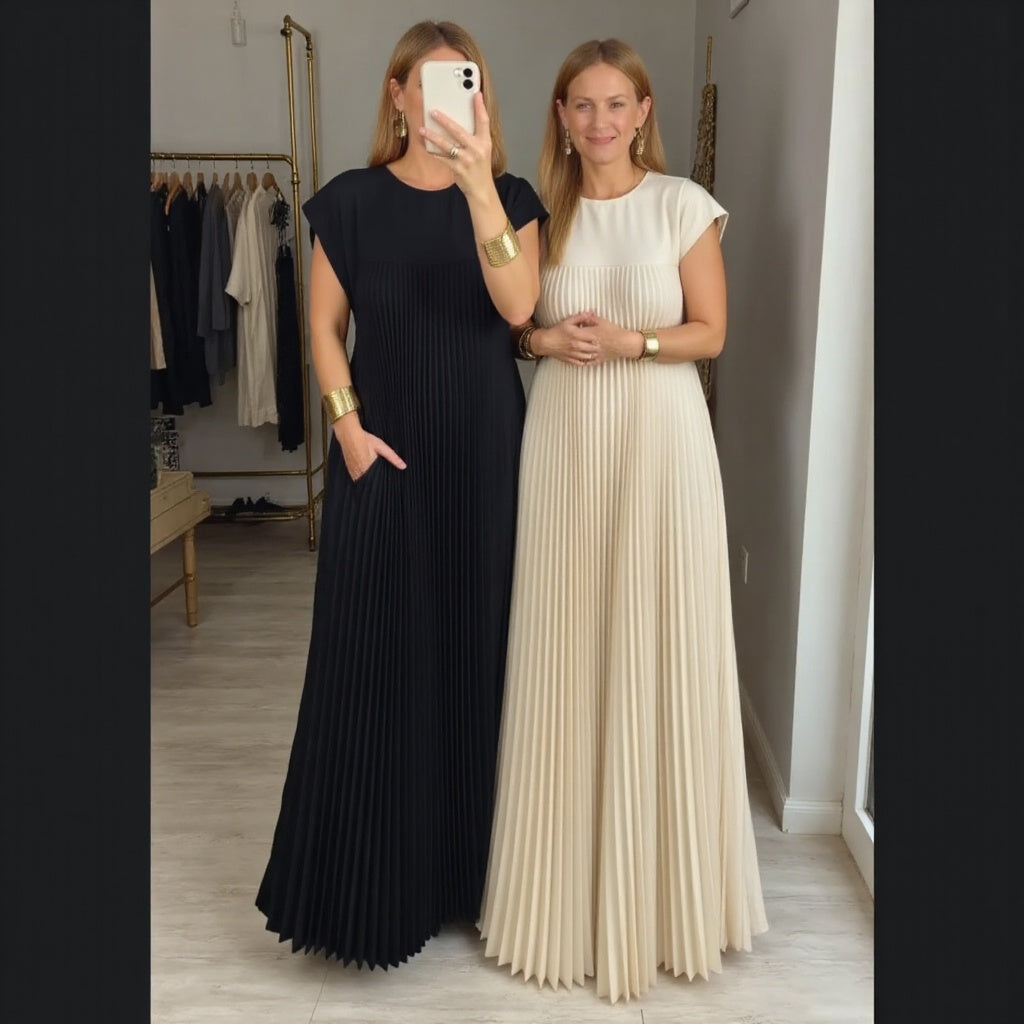 Gwendoline | Women’s Pleated Maxi Dress with Flowing Silhouette