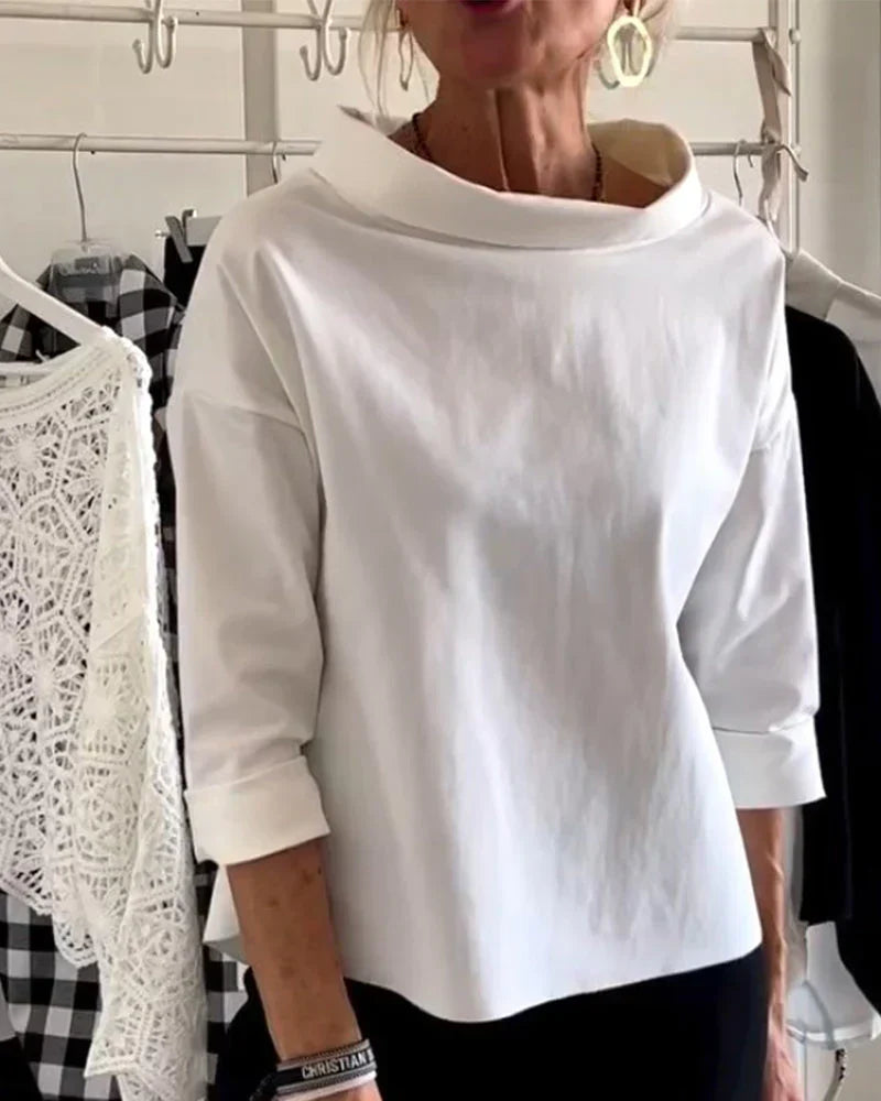 Persephone | Women’s Cowl Neck Top with 3/4 Sleeves