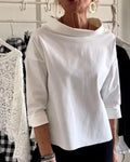 Persephone | Women’s Cowl Neck Top with 3/4 Sleeves