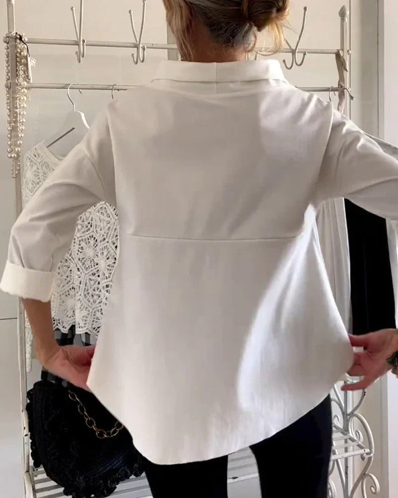 Persephone | Women’s Cowl Neck Top with 3/4 Sleeves