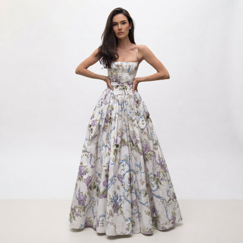 Phoebe Hughes | Floral Print Maxi Dress For Women