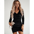 Phoebe Marlowe | Long Sleeve Wrap Mini Dress For Women