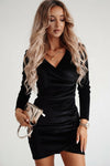 Phoebe Marlowe | Long Sleeve Wrap Mini Dress For Women