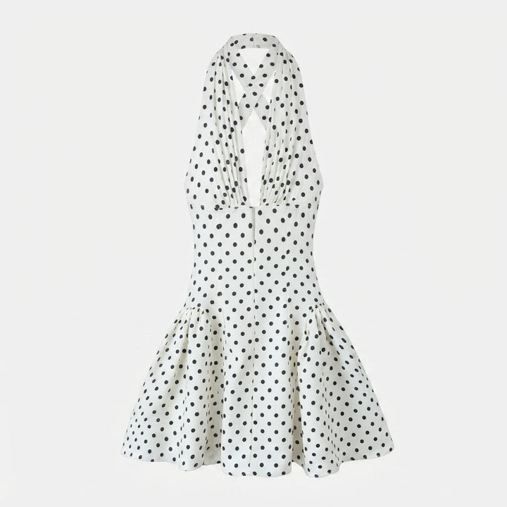 Phoebe Turner | Polka Dot Halter Mini Dress For Women