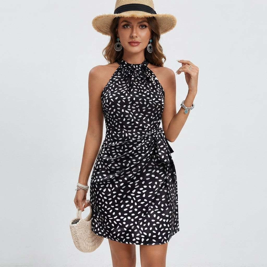 Phoebe Walker | Printed Summer Dress With Tied-Waist Design For Women