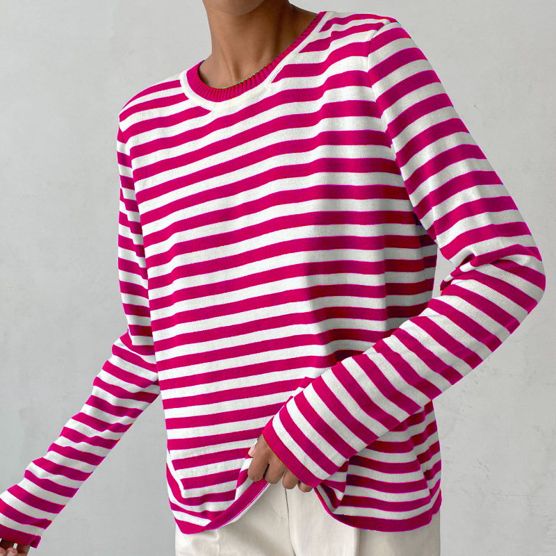 Pippa | Women’s Striped Long-Sleeve Sweater with Relaxed Fit