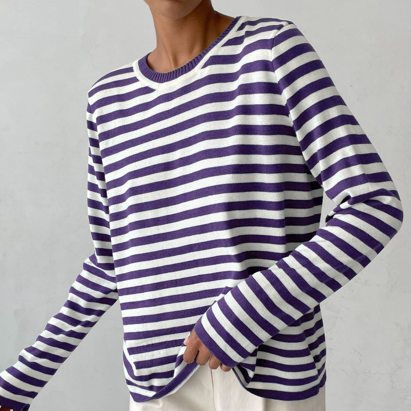 Pippa | Women’s Striped Long-Sleeve Sweater with Relaxed Fit
