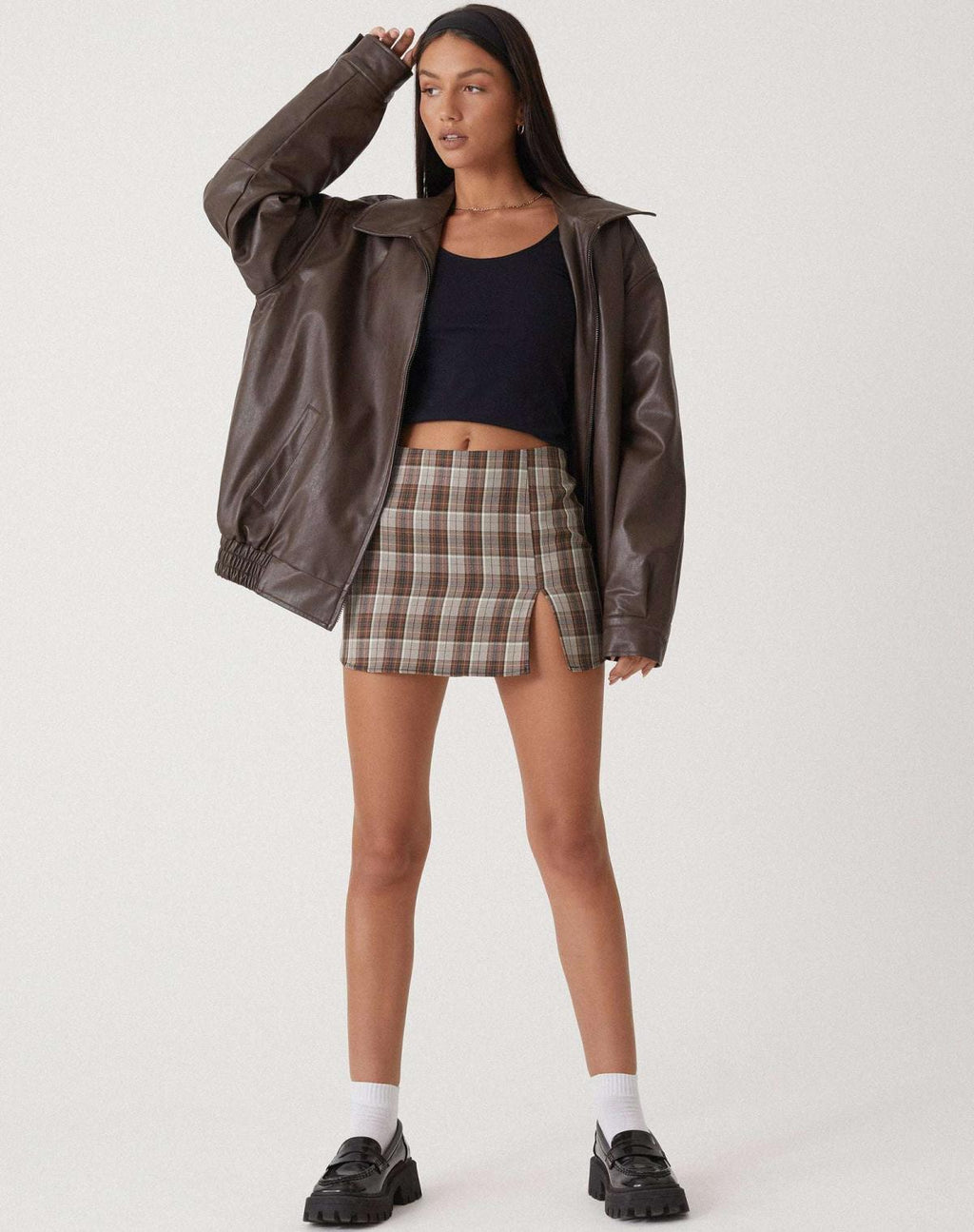 Primrose | Women’s Oversized Bomber Jacket with Front Zip Closure