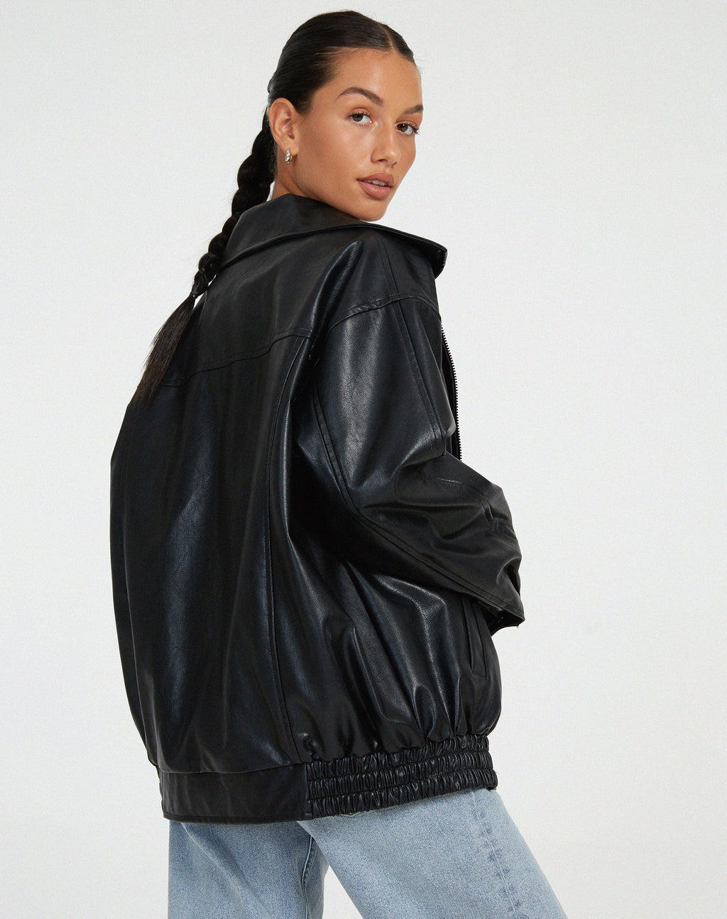 Primrose | Women’s Oversized Bomber Jacket with Front Zip Closure