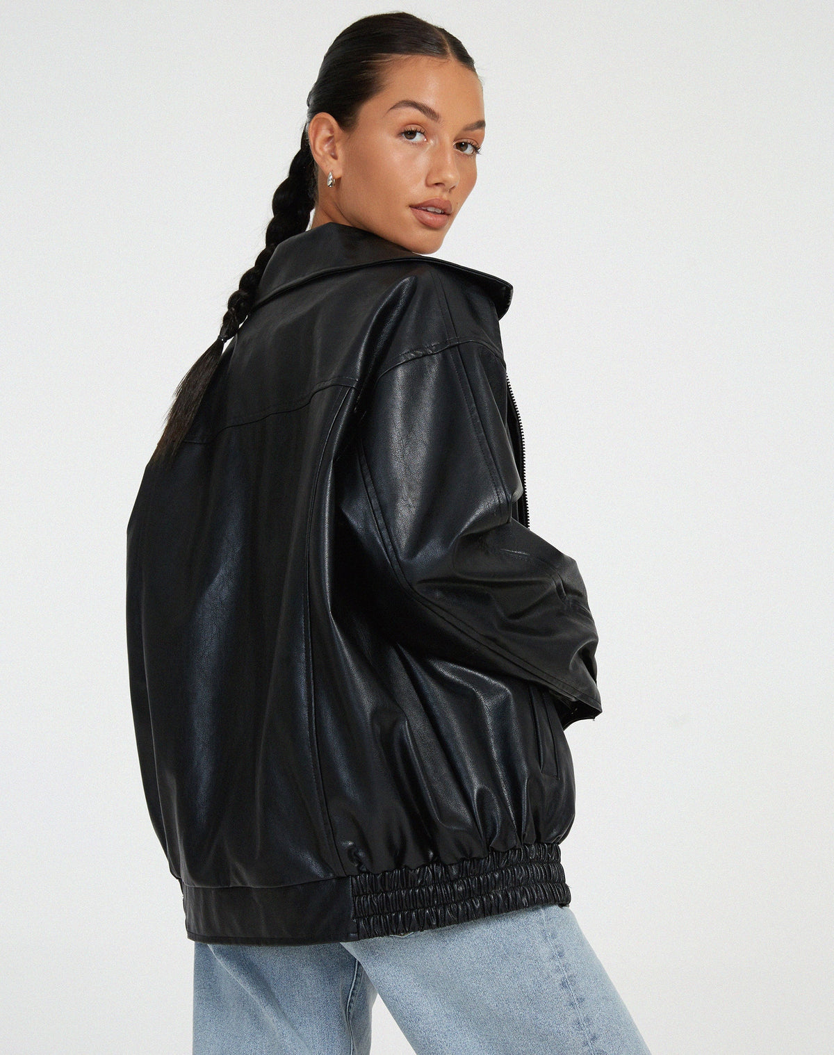 Primrose | Women’s Oversized Bomber Jacket with Front Zip Closure