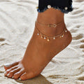 Evelyn |  Women’s Layered Anklet Set with Charm Detail