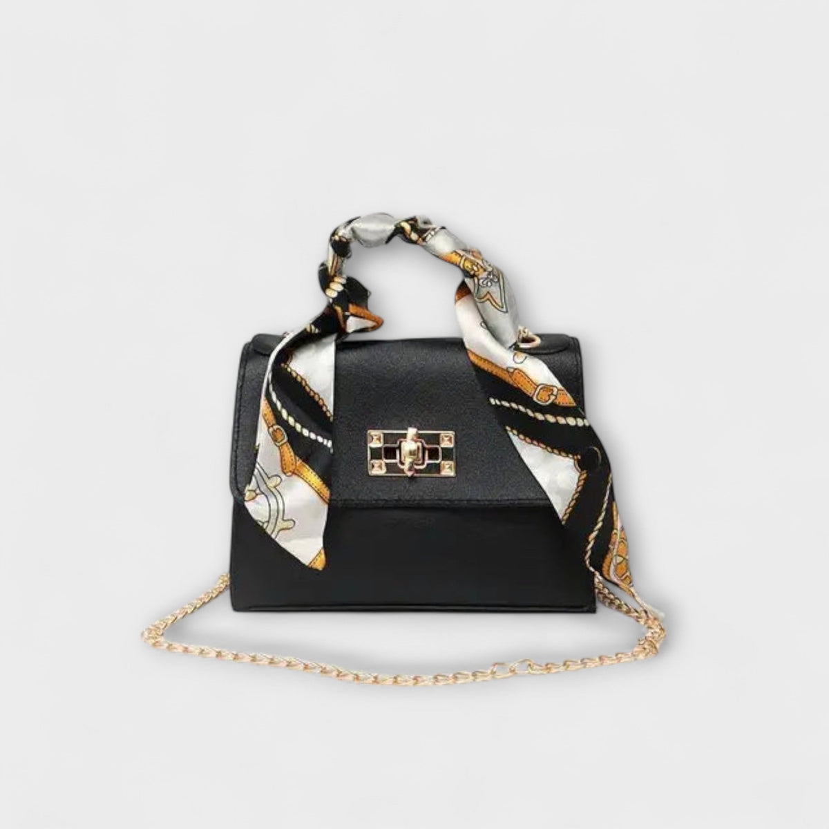 Alvhild | Women’s Elegant Handbag with Scarf Accent