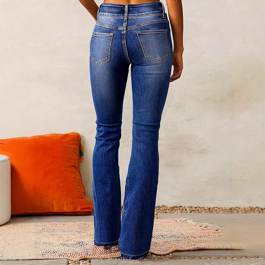 Quinley | Women’s High Waisted Bootcut Jeans with Comfort