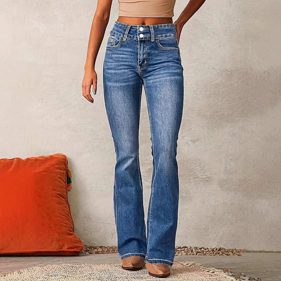 Quinley | Women’s High Waisted Bootcut Jeans with Comfort