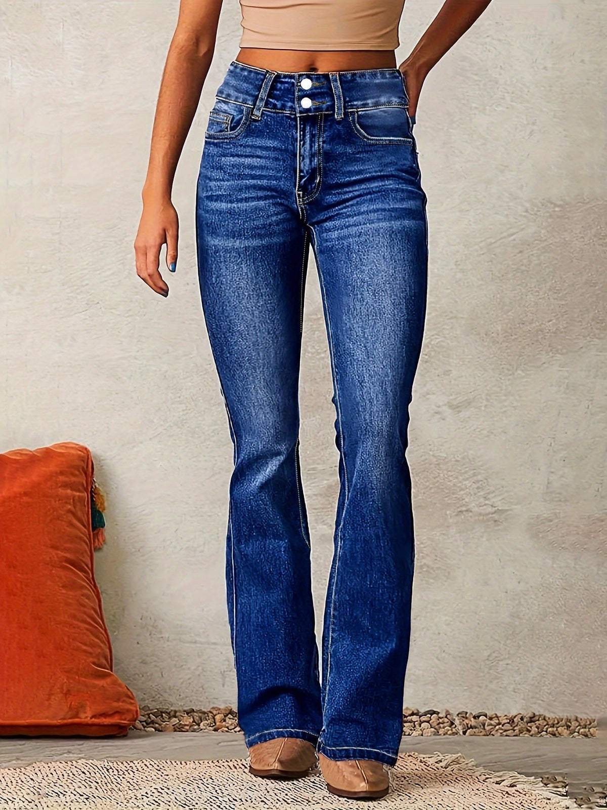 Quinley | Women’s High Waisted Bootcut Jeans with Comfort