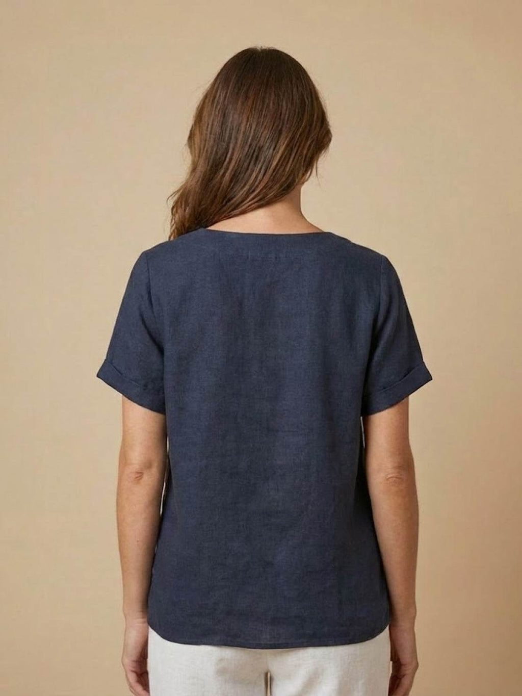 Olive | Women’s Olive Scoop Neck Tee with Buttons