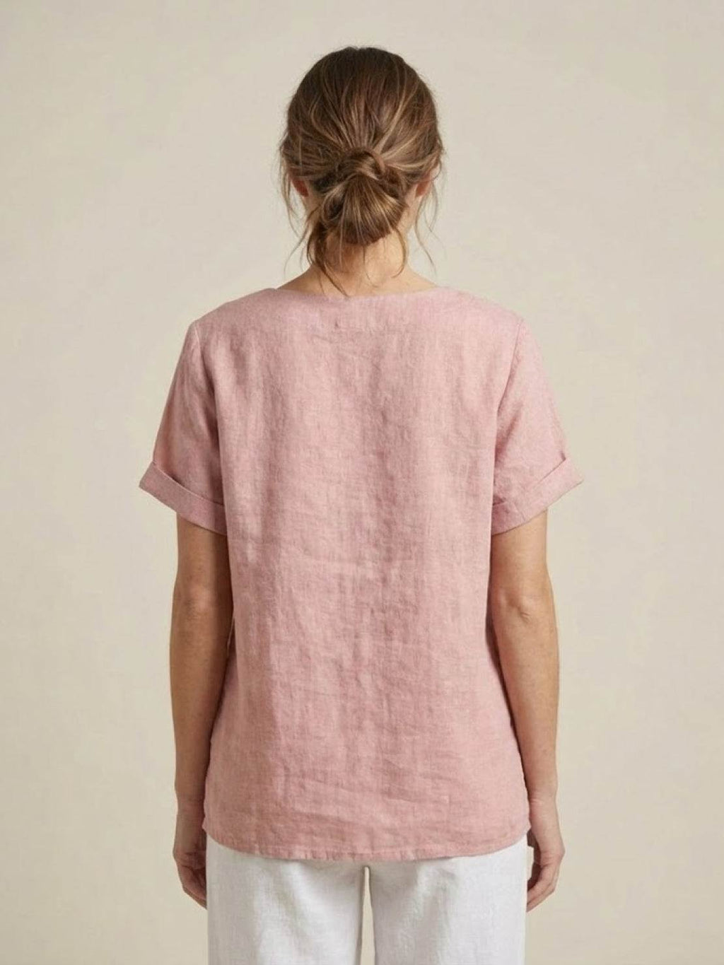 Olive | Women’s Olive Scoop Neck Tee with Buttons