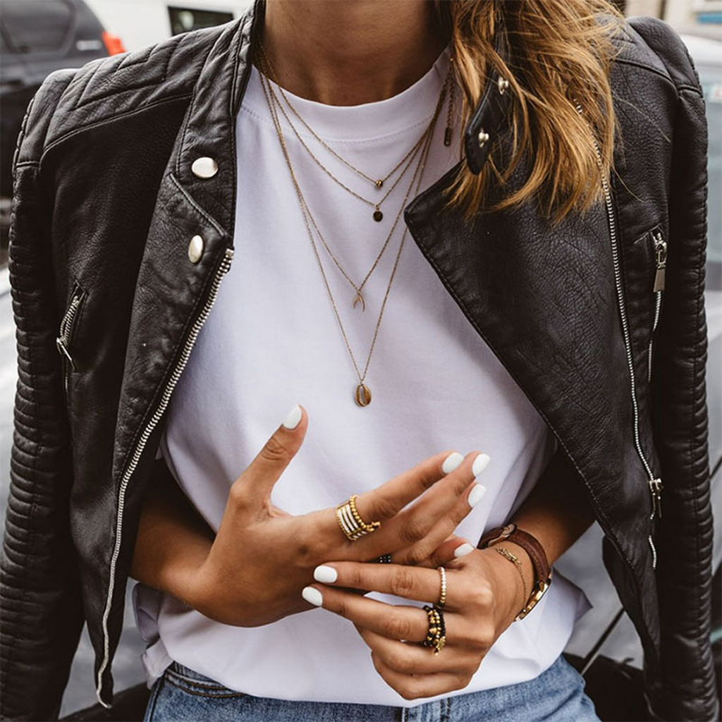 Remy | Women’s Biker Jacket with Ribbed Sleeves