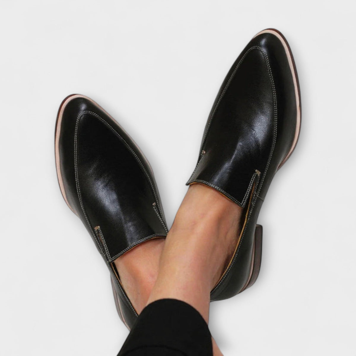 Rhiannon | Women’s Black Slip-On Loafers with Cushioned Comfort