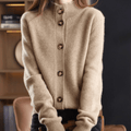 Rhiannon | Women’s Mock Neck Cardigan with Buttons