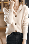 Rhiannon | Women's Mock Neck Button Cardigan