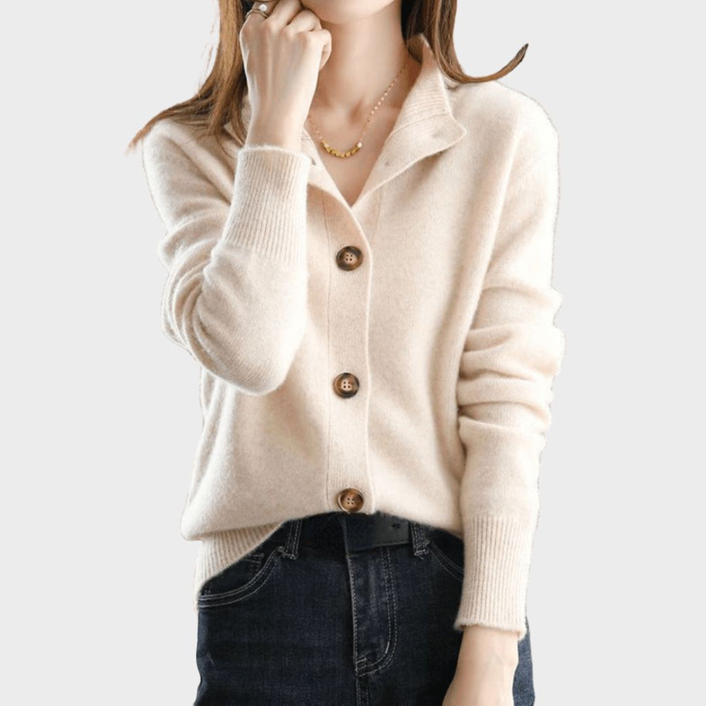 Rosabel | Women’s Long Sleeve Cardigan with Button Front
