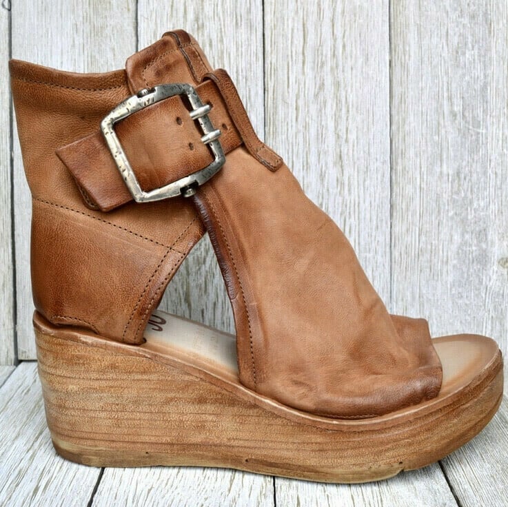 Rosamund | Women’s Ankle Strap Wedge Sandals with Buckle