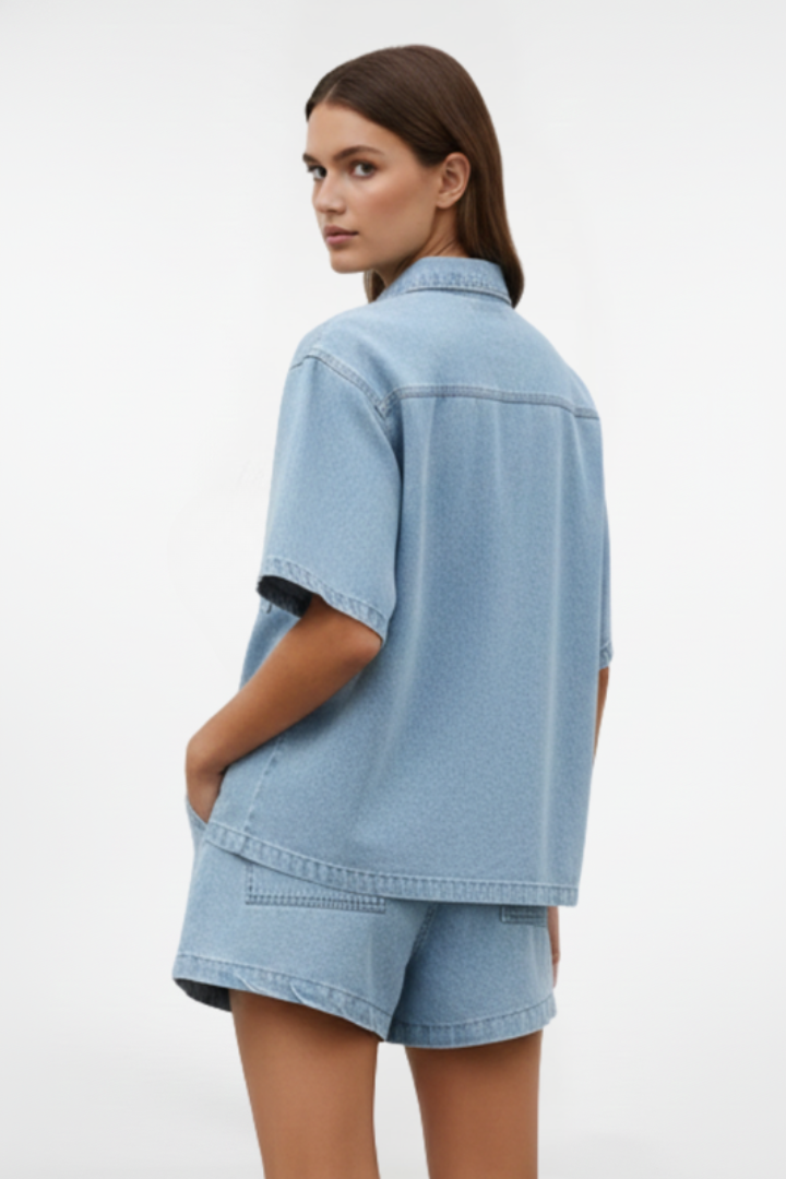 Rowan | Women’s Two Piece Set with Collared Shirt