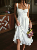 Isla | Women’s Isla Midi Dress with Ruffle Hem