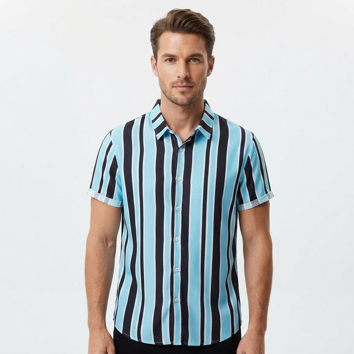 Ryan Walsh | Striped Short Sleeve Shirt For Men