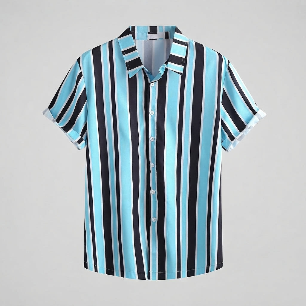 Ryan Walsh | Striped Short Sleeve Shirt For Men