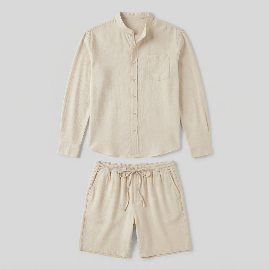 Samuel Kingsley | Relaxed-Fit Two-Piece Shirt &amp; Shorts Set For Men