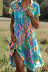 Rachel™ | Vintage Floral Boho V-Neck Dress