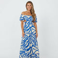Sienna Clarke | Printed Summer Dress With Cut-Out Waist For Women