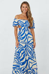 Sienna Clarke | Printed Summer Dress With Cut-Out Waist For Women