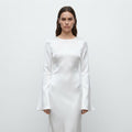 Sophia Alderton | Long Sleeve Satin Maxi Wedding Dress For Women