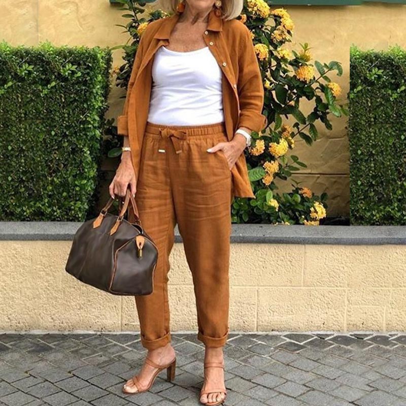 Zélie | Women’s Two-Piece Set with Drawstring Waist Trousers