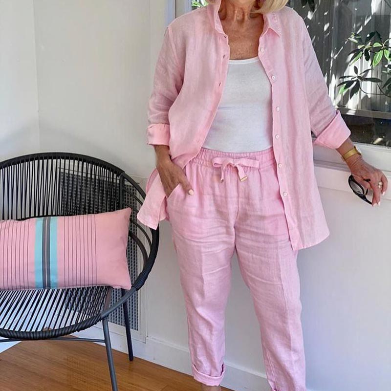 Zélie | Women’s Two-Piece Set with Drawstring Waist Trousers