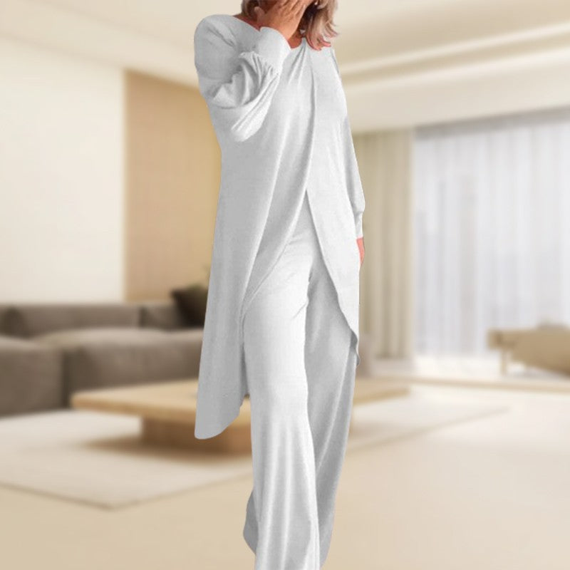 Danielle | Women’s Two-Piece Lounge Set with Draped Top