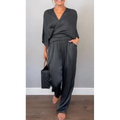 Sofia | Women’s Wrap Top Set with Batwing Sleeves