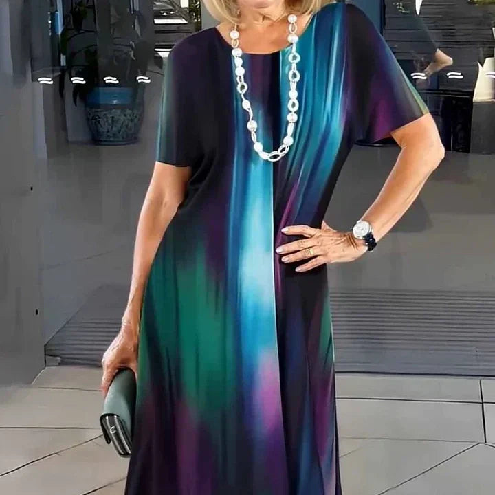 Dalia | Women’s Colour Block Midi Dress with Sleeves
