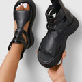 Zena | Women’s Platform Gladiator Sandals with Multi-Strap Buckle