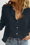 Sylviana | Women's Floral V-Neck Long Sleeve Blouse