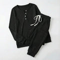 Tabitha | Women’s Ribbed Loungewear Set with Button Front