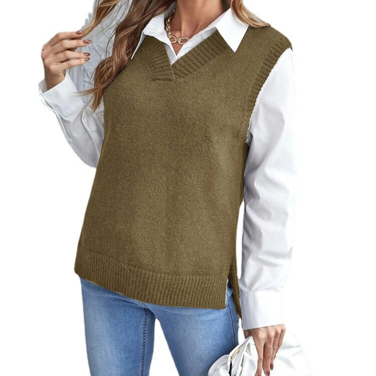 Taryn | Women’s V-Neck Sweater Vest with Relaxed Fit